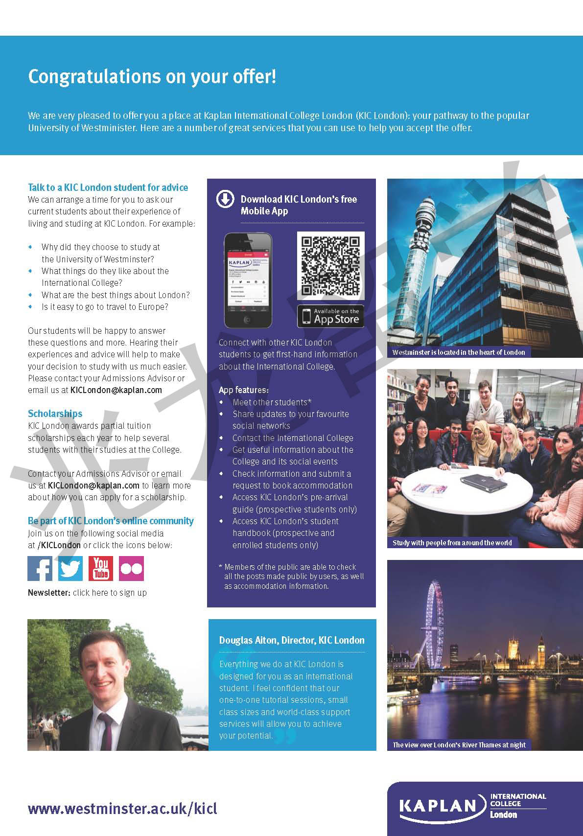 KICL-Wʾ»Ӣ˹˹شѧofferestminster Congratulations Letter_ҳ