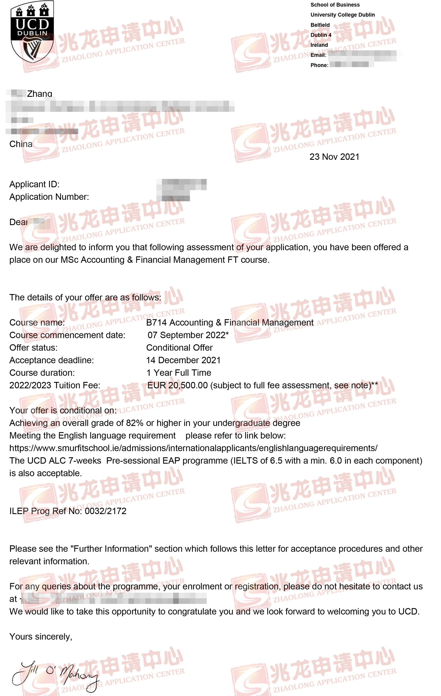 张tuo都柏林大学UCD会计金融管理硕士offer-<a href=http://www.chinazhaolong.com/ target=_blank class=infotextkey>兆龙留学</a>.jpg